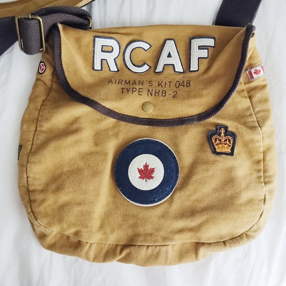 RCAF Canvas Crossbody Bag in Tan